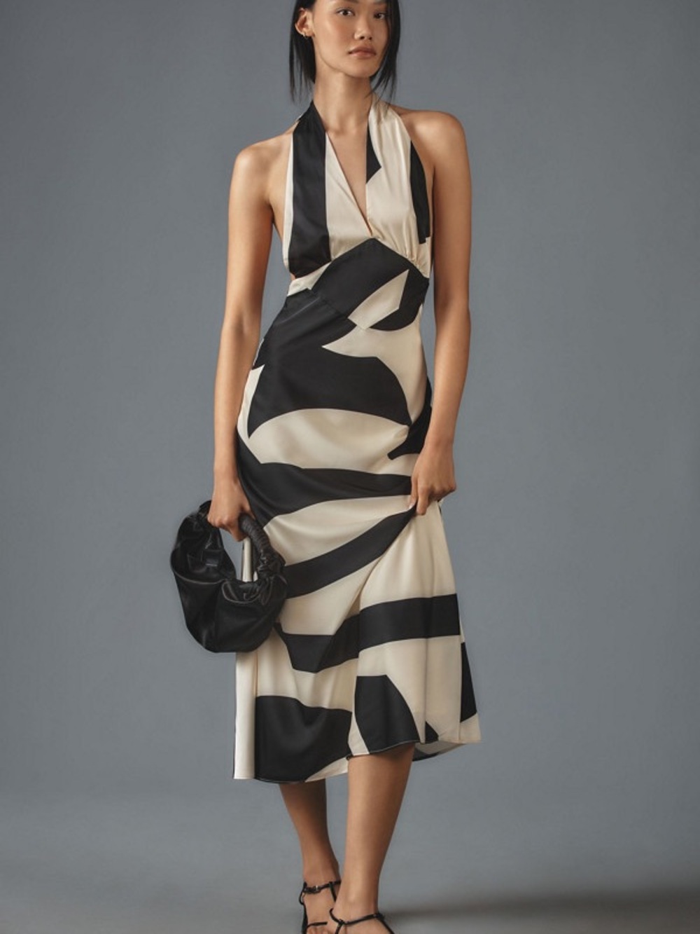 Bardot Citron Halter Midi Dress